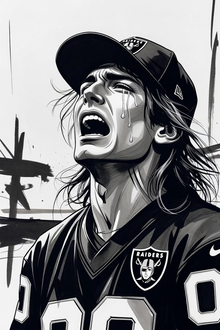 Raiders fan, right